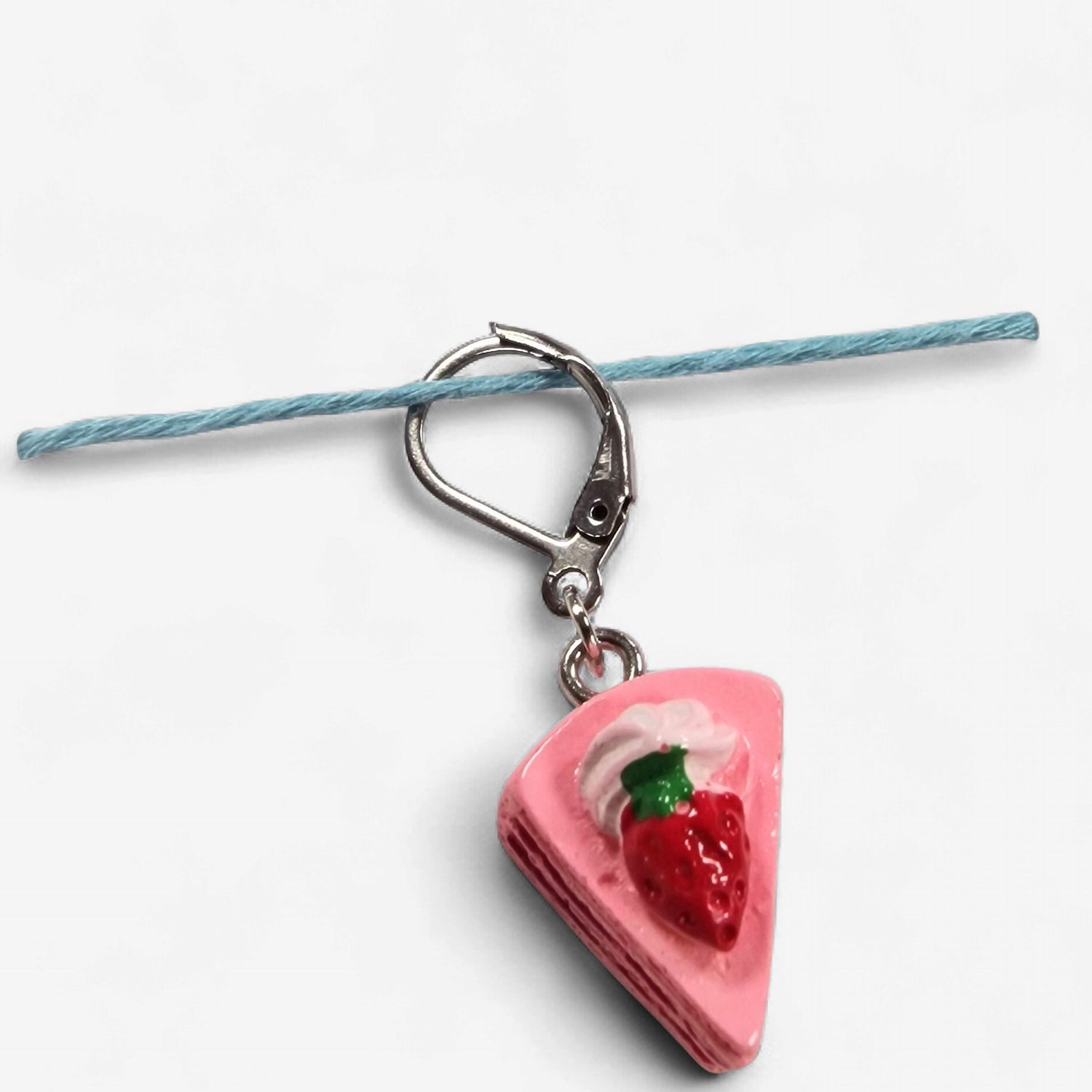 Handmade Stitch Markers - Strawberry Cake