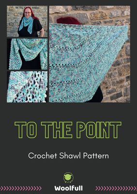 The front cover of the pattern, showing 4 small images of the shawl.