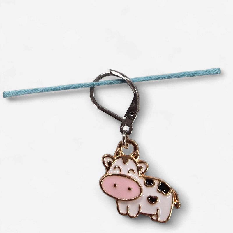 Handmade Stitch Markers - Cow