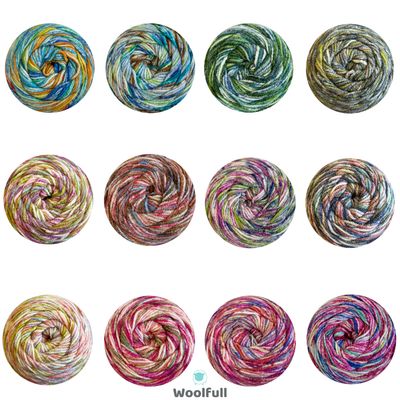 A shade card showing all 12 colours.