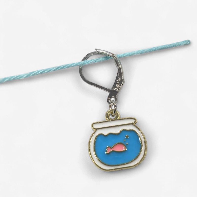 Handmade Stitch Markers - Goldfish Bowl