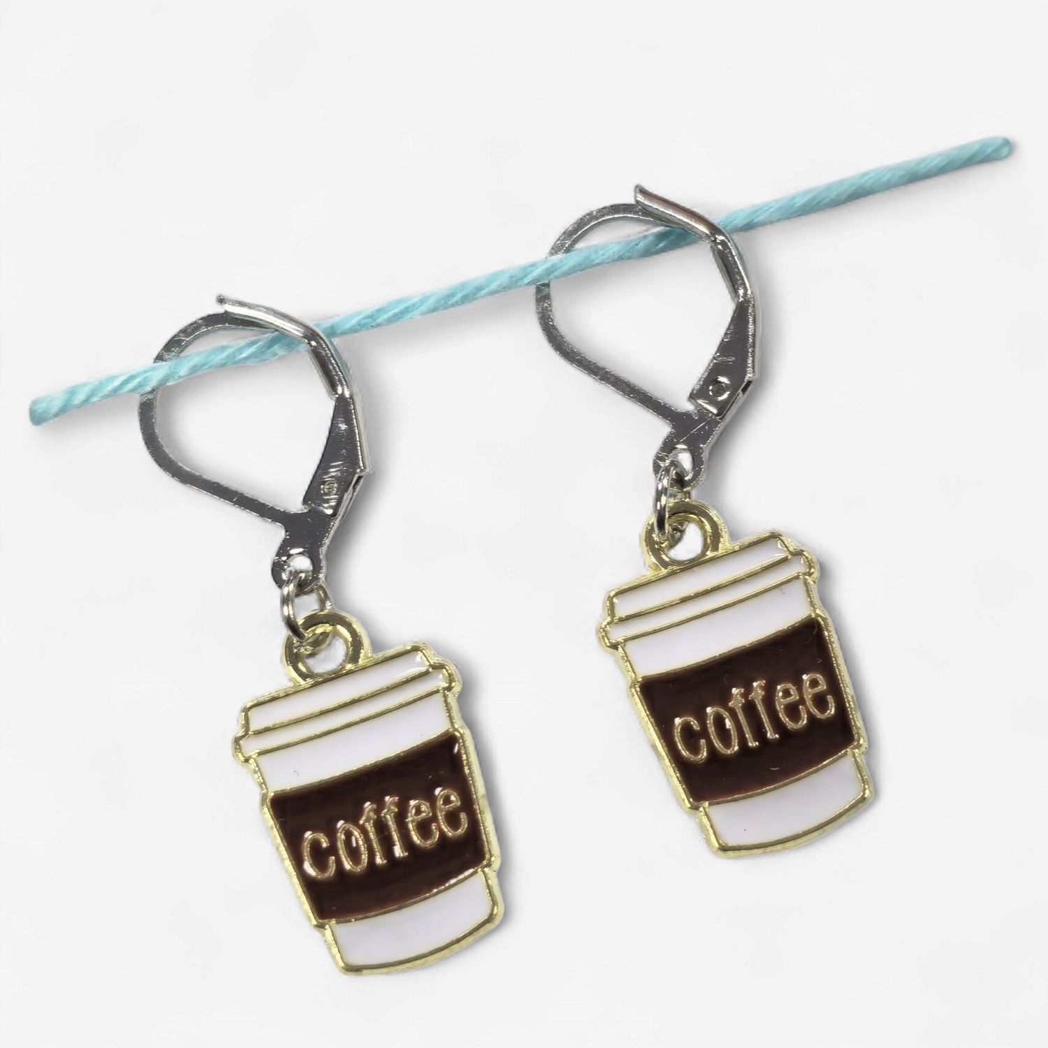 Handmade Stitch Markers - Coffee Cups