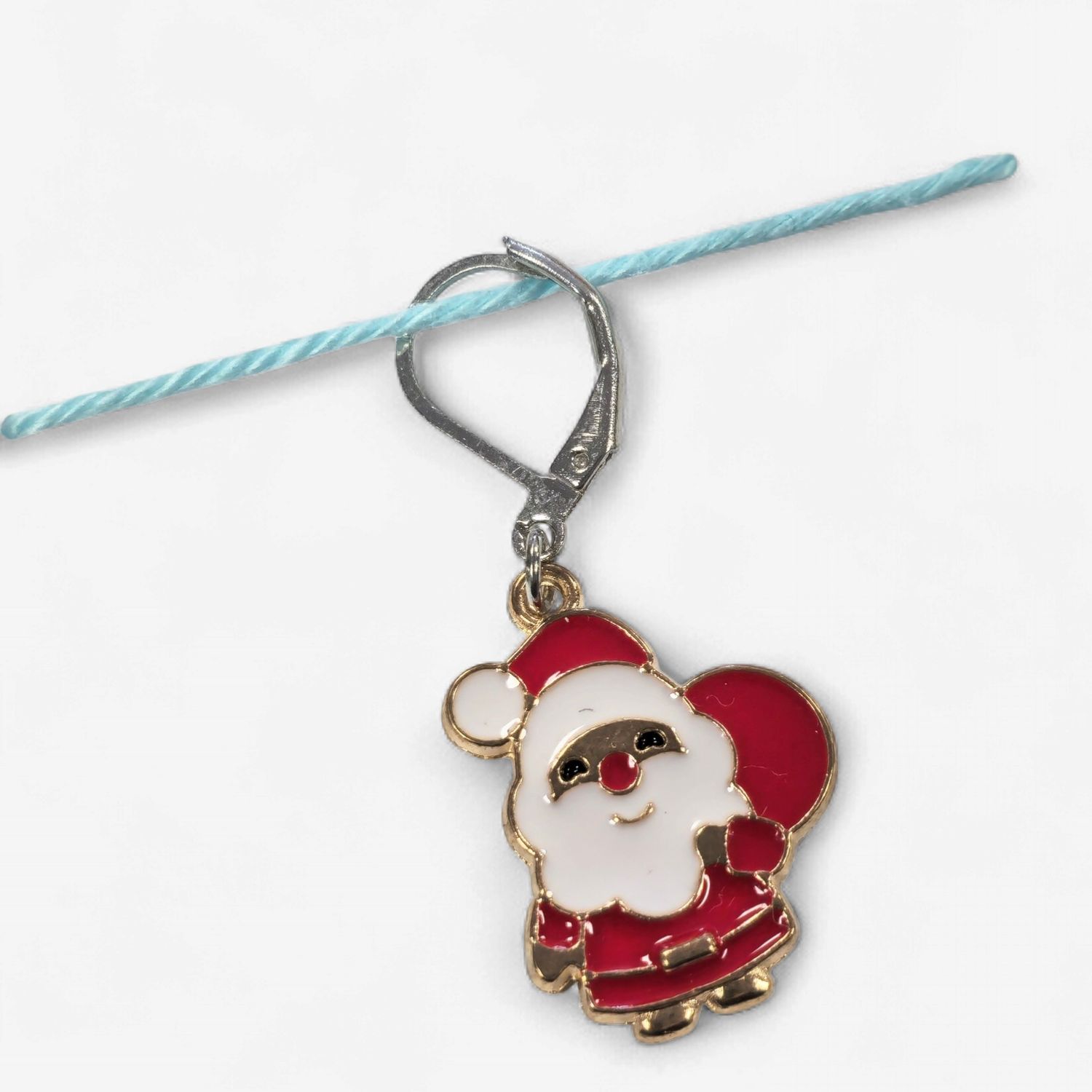 Handmade Stitch Markers - Santa