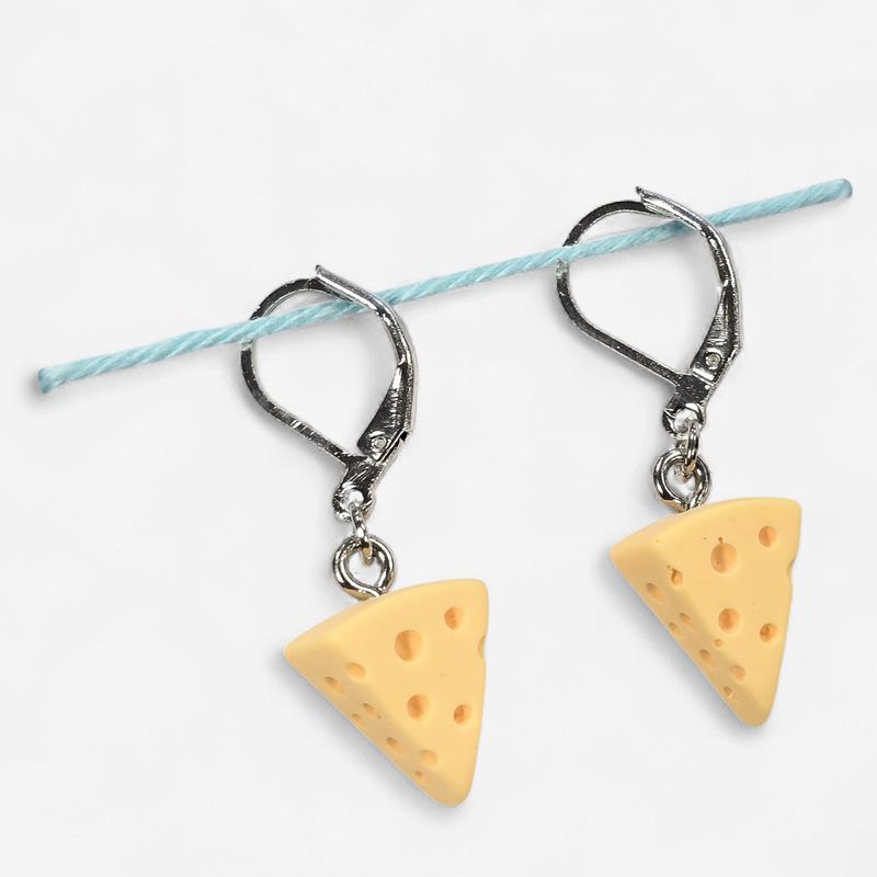 Handmade Stitch Markers - Cheeses