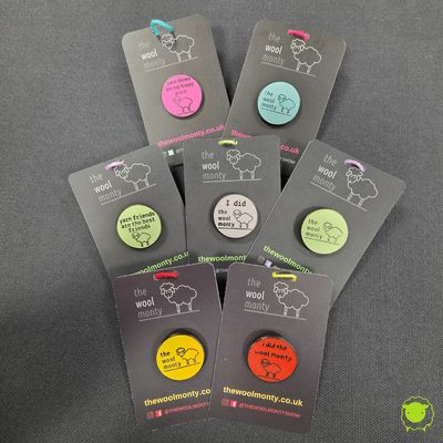 The Wool Monty Pin Badges
