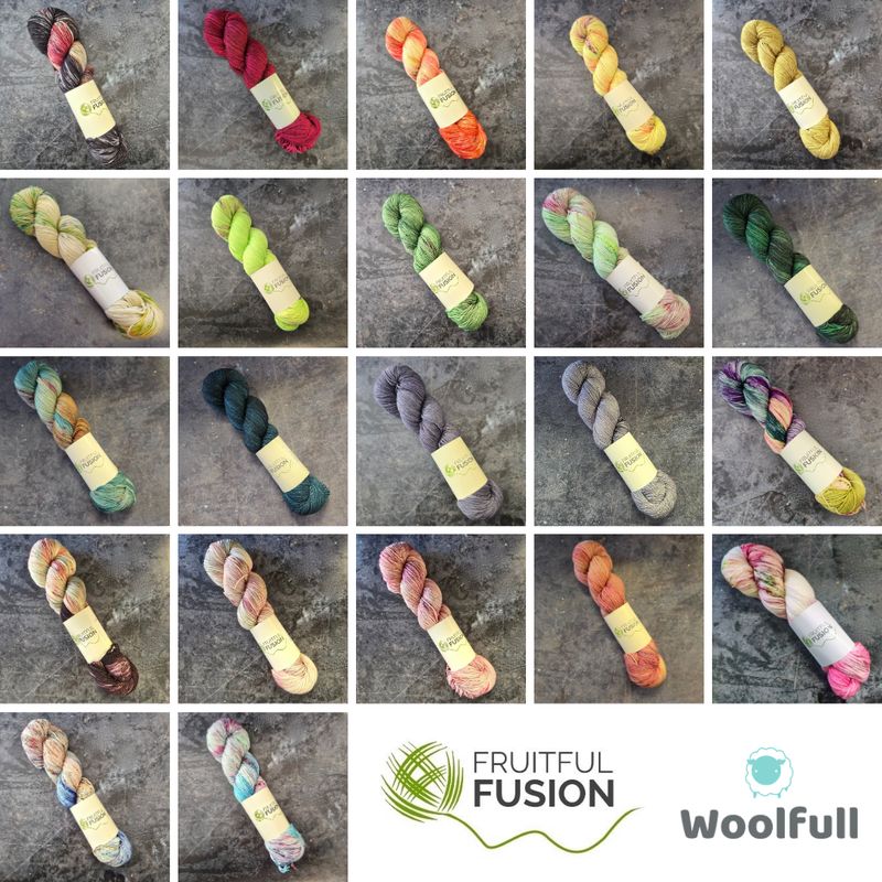 A shade card of all 22 colourways.