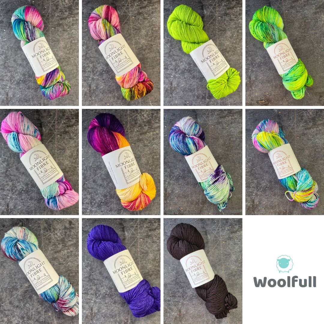 A shade card showing all 11 colourways.