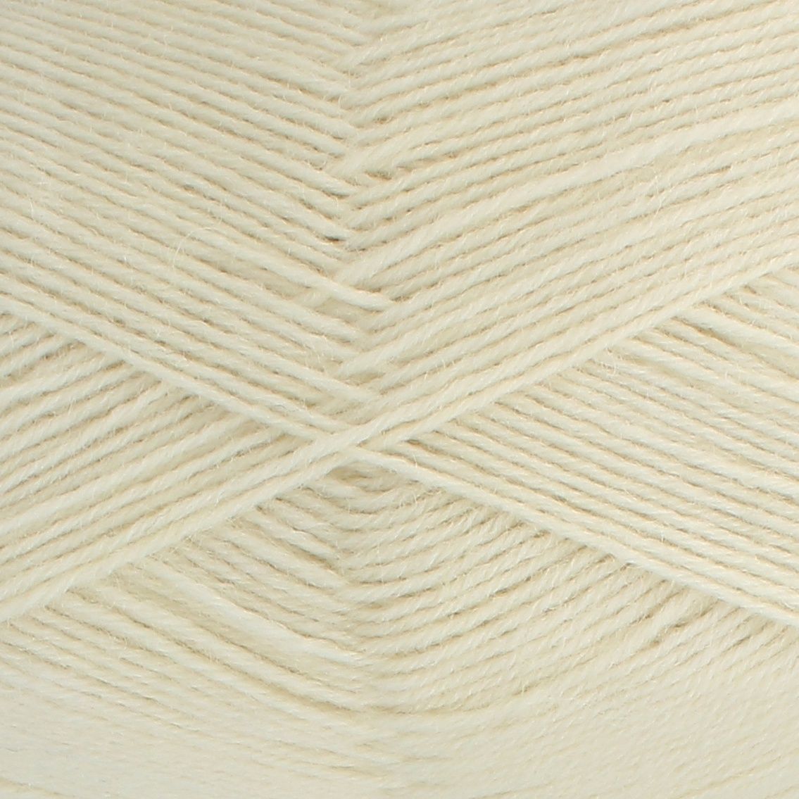 A close up of the yarn, in cream.