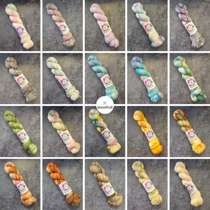 A shade card showing all 20 colours.