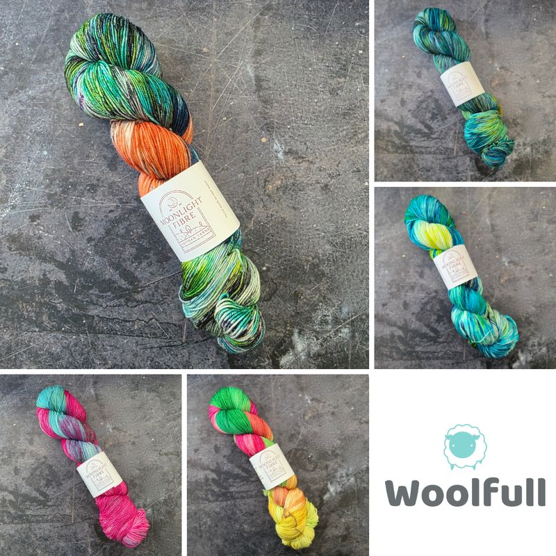 A shade card showing all 5 colourways.