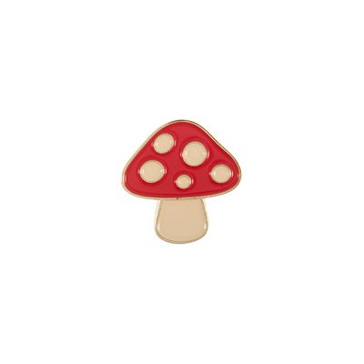 A toadstool shaped enamel needle minder.