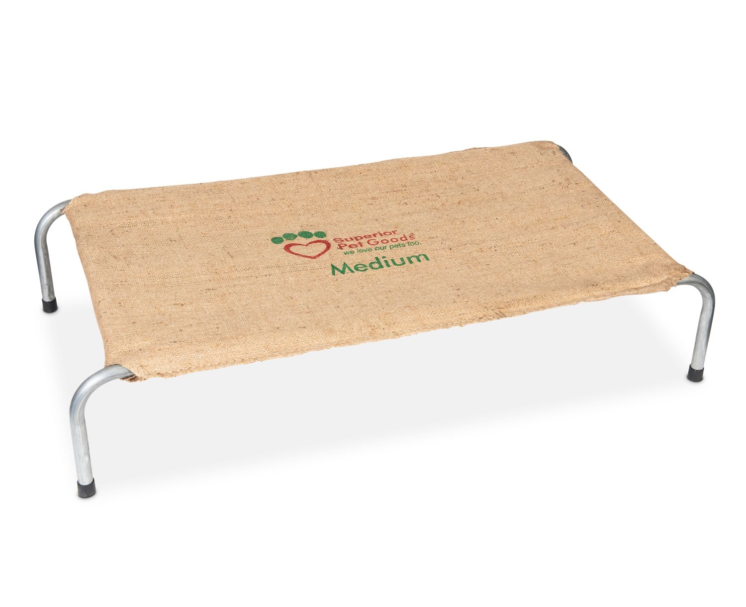 Raised Dog Bed - Hessian