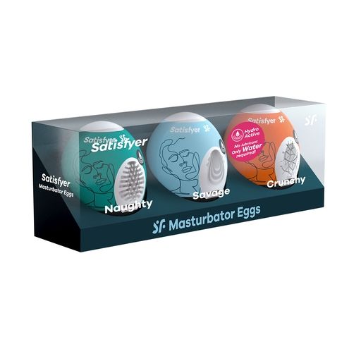 Satisfyer Masturbator Eggs (3 Piece) Naughty / Savage / Crunchy
