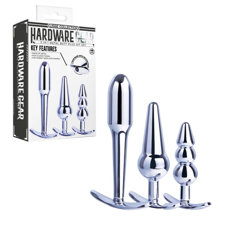HARDWARE GEAR METAL BUTT PLUG KIT HARDWARE GEAR METAL BUTT PLUG KIT