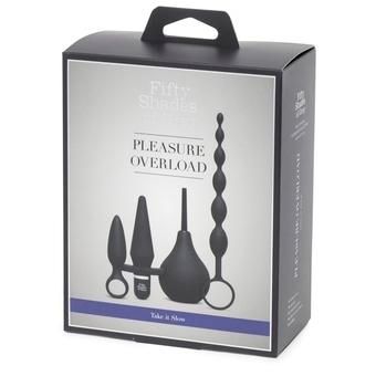 Fifty Shades of Grey Pleassure Overload Take it Slow Anal Kit (4 Piece) Black