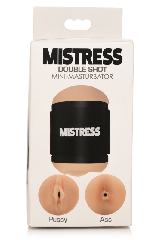 MISTRESS DOUBLE SHOT MINI MASTURBATORS PUSSY & ASS (LIGHT TONE)