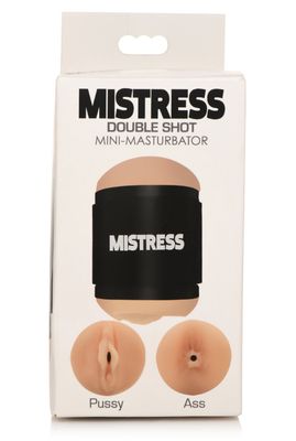 MISTRESS DOUBLE SHOT MINI MASTURBATORS PUSSY & ASS (LIGHT TONE)
