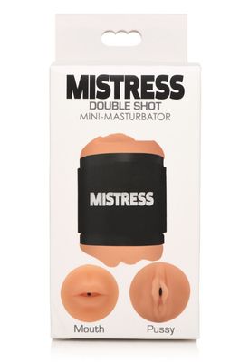 MISTRESS DOUBLE SHOT MINI MASTURBATORS MOUTH & PUSSY (MEDIUM TONE)
