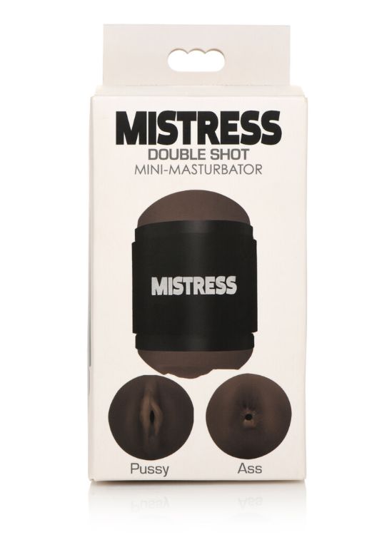 MISTRESS DOUBLE SHOT MINI MASTURBATORS PUSSY & ASS (DARK TONE)