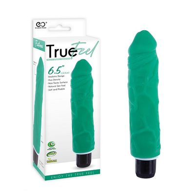 TRUE FEEL 6.5 GREEN REALISTIC VIBRATOR TRUE FEEL 6.5 GREEN REALISTIC VIBRATOR