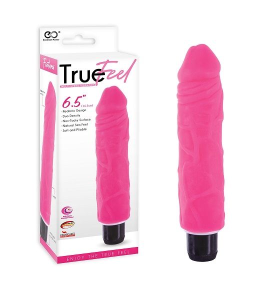TRUE FEEL 6.5 PINK REALISTIC VIBRATOR TRUE FEEL 6.5 PINK REALISTIC VIBRATOR