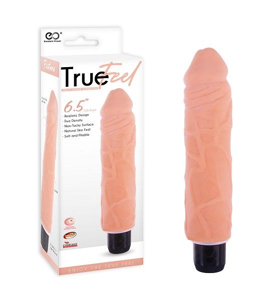 TRUE FEEL 6.5 FLESH REALISTIC VIBRATOR TRUE FEEL 6.5 FLESH REALISTIC VIBRATOR