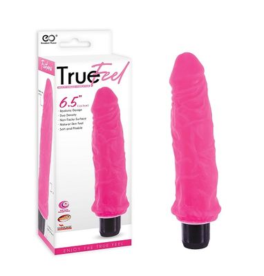 TRUE FEEL 6.5 REALISTIC VIBRATOR PINK TRUE FEEL 6.5 REALISTIC VIBRATOR PINK