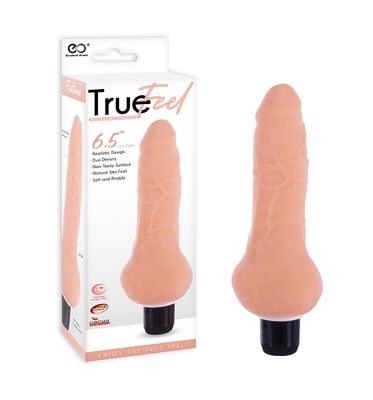 TRUE FEEL REALISTIC TPR VIBRATOR 6.5 TRUE FEEL REALISTIC TPR VIBRATOR 6.5" - FLESH