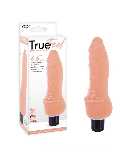 TRUE FEEL REALISTIC VIBRATOR 6.5" - FLESH