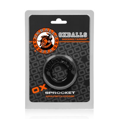 OXBALLS SPROCKET no-roll comfort cockring BLACK OXBALLS SPROCKET no-roll comfort cockring BLACK