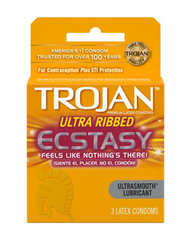 Trojan Ultra Ribbed Ecstasy 3Pk