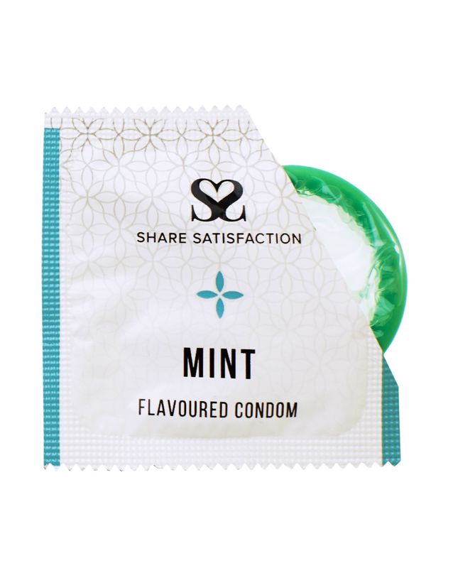 Share Satisfaction Mint Flavoured Condoms 100 bulk Pack