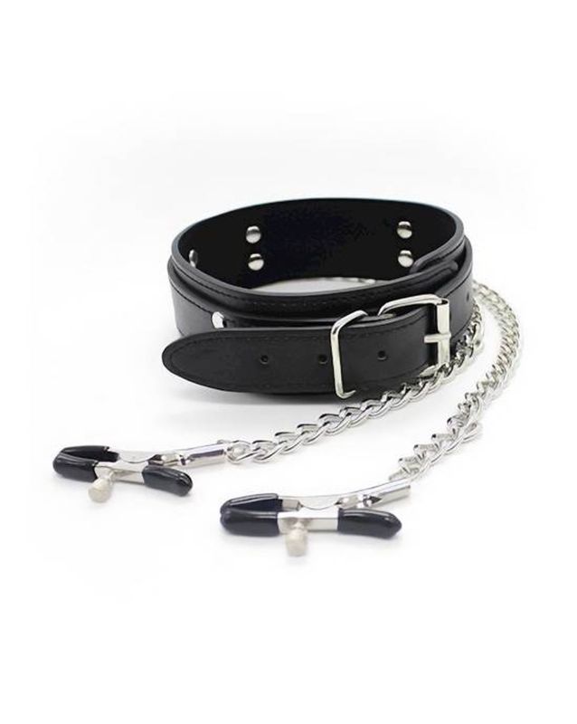 Kinki Collar with Nipple Clamps