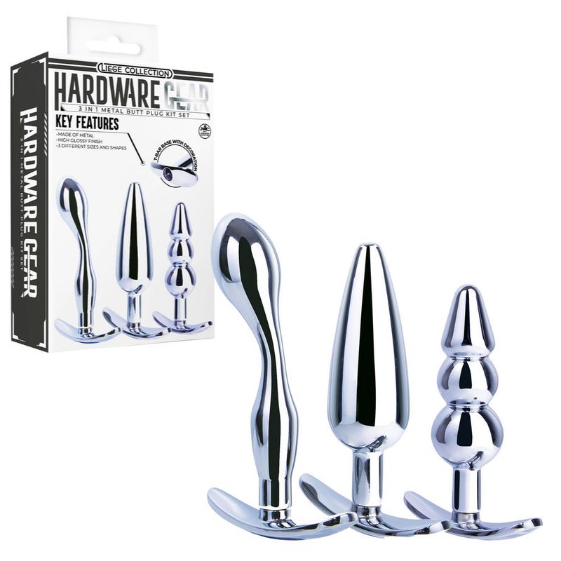 HARDWARE GEAR METAL BUTT PLUG KIT HARDWARE GEAR METAL BUTT PLUG KIT