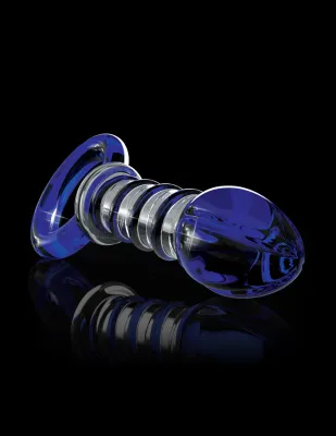 Icicles No.81 Blue Glass Butt Plug Icicles No.81 Blue Glass Butt Plug