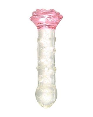 Lucent  Glow In The Dark Spotted Rose Glass Masseger