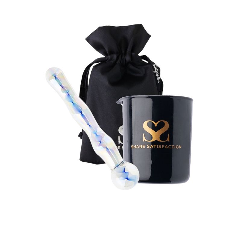 Glass Dildo and Candle Bundle