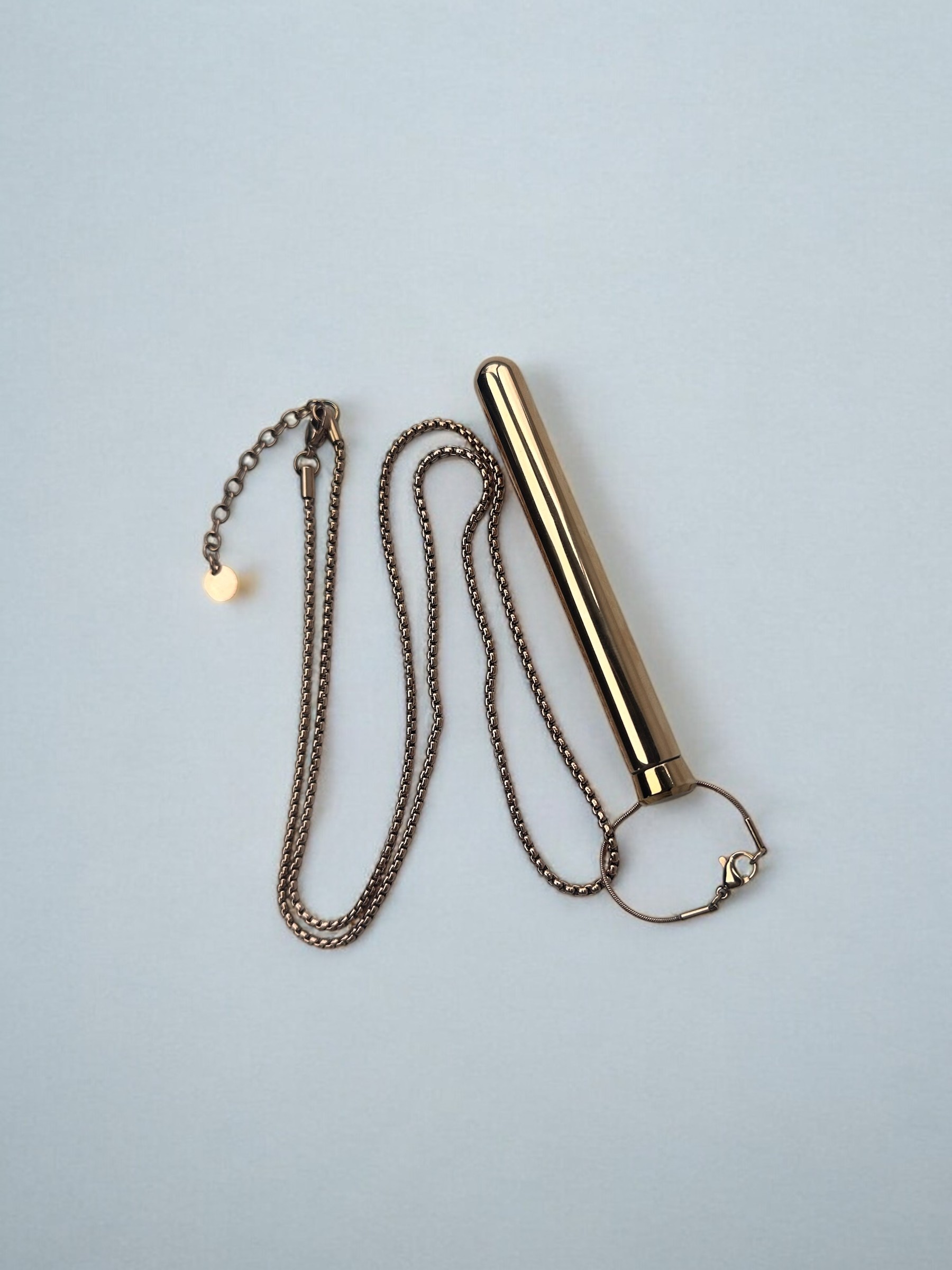 Vibrating Necklace with Crystal LED Light