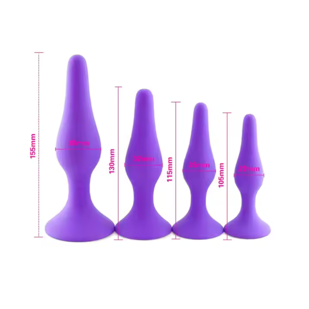 Silicone Anal Play Starter Kit 4pc