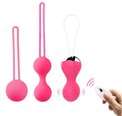 3-Pack Kegal Ball Set with 10 Frequencies Vibrator 3-Pack Kegal Ball Set with 10 Frequencies Vibrator
