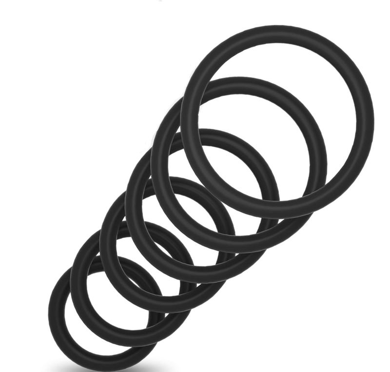 Silicone Cock Penis Rings Set with 6 Different Sizes