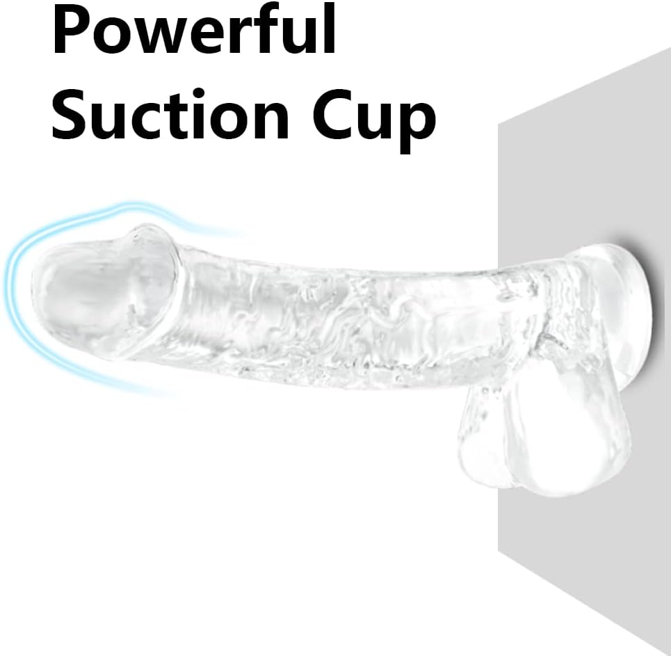 6.8 Inch Realistic Clear Dildo with Suction Cup