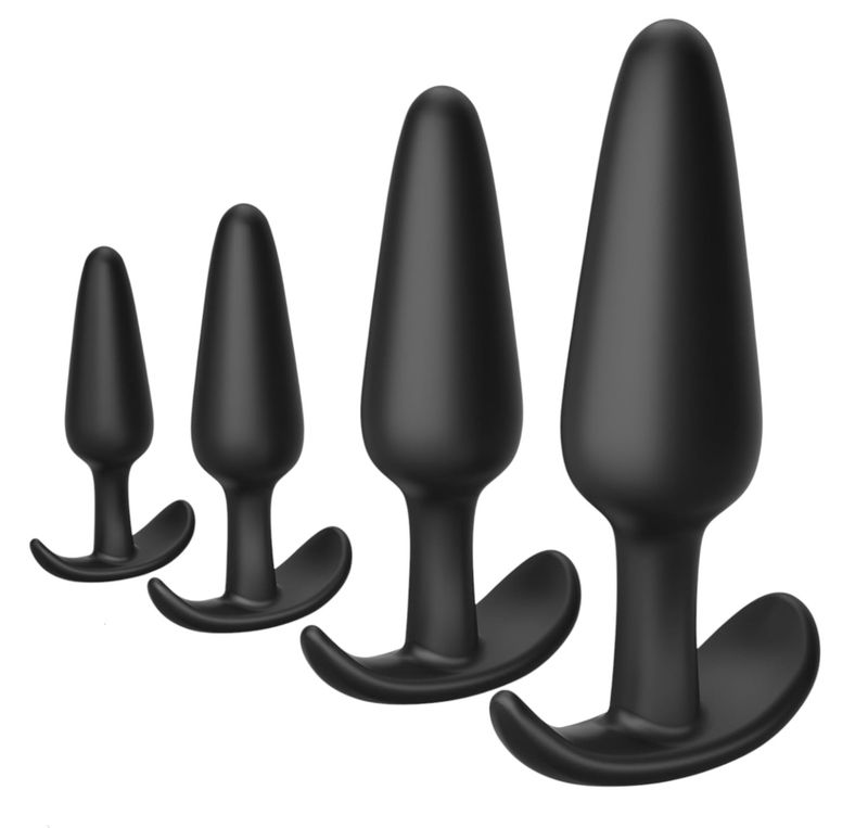 4-Pack Silicone Anal Plug Set