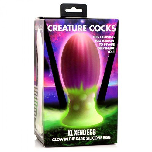 Creature Cock XL Xeno Egg Glow in the Dark Silicone Egg