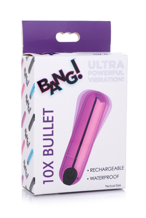 Bang! 10X Rechargeable Vibrating Metallic Bullet