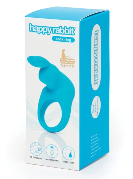 Happy Rabbit Rechargeable Cock Ring Blue Happy Rabbit Rechargeable Cock Ring Blue