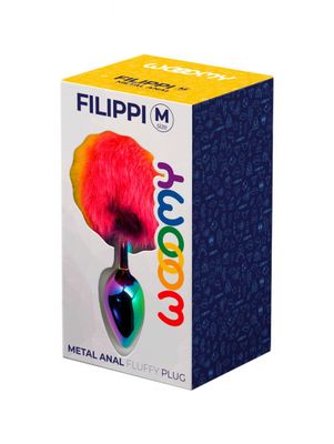 Wooomy Filippi Fluffy Rainbow Metal Plug M Wooomy Filippi Fluffy Rainbow Metal Plug M