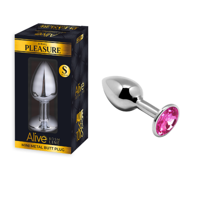MINI METAL BUTT PLUG ANAL PLEASURE PINK S MINI METAL BUTT PLUG ANAL PLEASURE PINK S