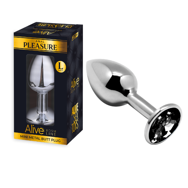 MINI METAL BUTT PLUG ANAL PLEASURE BLACK L MINI METAL BUTT PLUG ANAL PLEASURE BLACK L