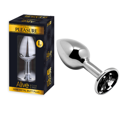 MINI METAL BUTT PLUG ANAL PLEASURE BLACK L MINI METAL BUTT PLUG ANAL PLEASURE BLACK L